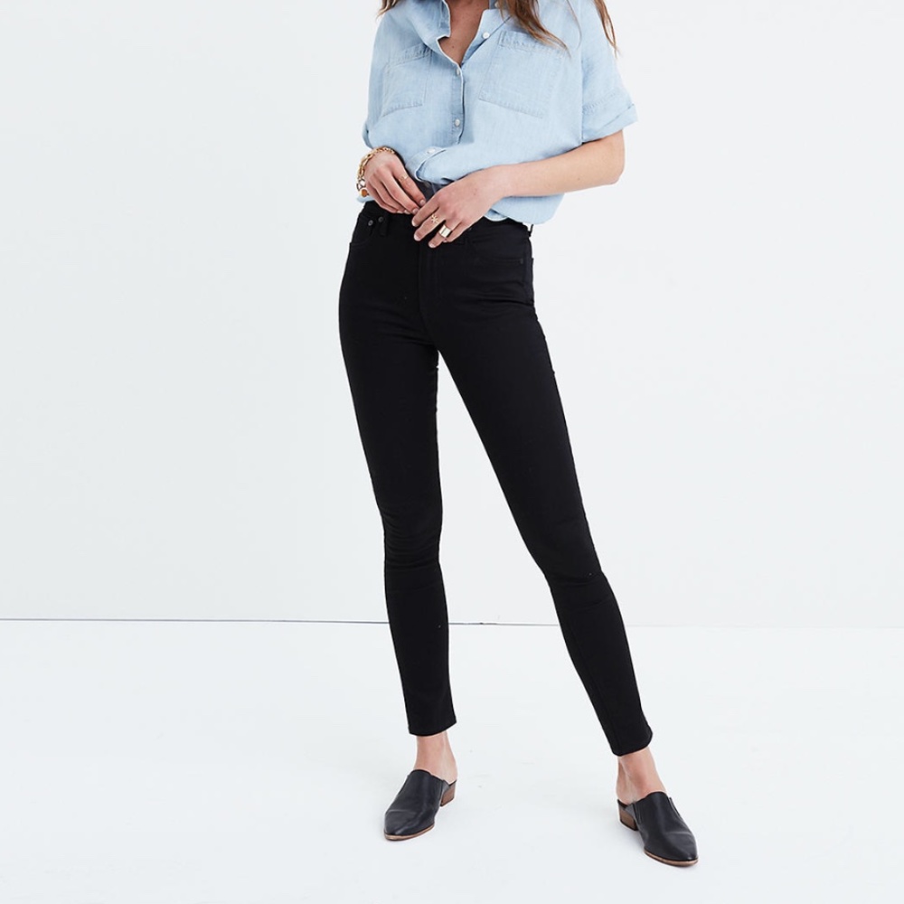 Madewell 9" High Rise Skinny Jeans - Black sz 25